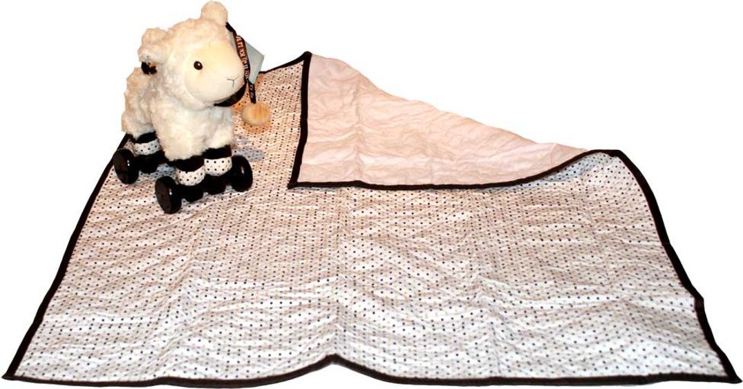 Piccolo Bambino Baby Pull Toy with Quilted Blanket (Cream)