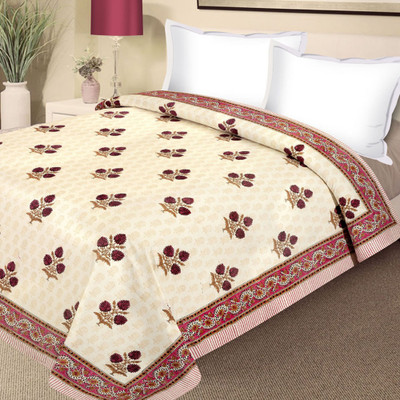 55% OFF on Aapno Rajasthan Floral Double Blanket