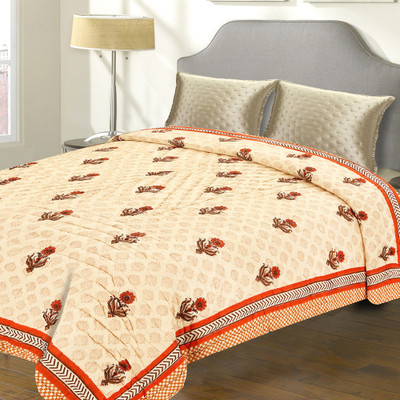 50% OFF on Aapno Rajasthan Floral Double Top Sheet