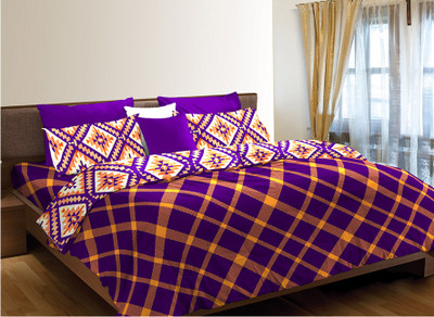 20% OFF on Stellar Home USA Cotton Checkered Double Bedsheet