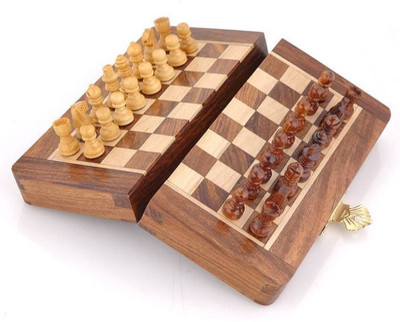 53% OFF on A Smile Toys & More High Gloss Wood 12x12 Inch 31 cm Chess Board