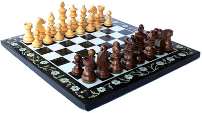 24% OFF on StonKraft Collectible Marble Pietra Dura Chess Set, Wood Carved Piece 12 inch Chess Board 24% OFF on StonKraft Collectible Marble Pietra Dura Chess Set, Wood Carved Piece 12 inch Chess Board