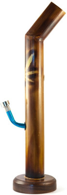 36% OFF on India Bongs Bent Tube Leaf Large Bong