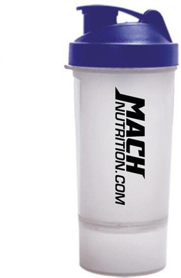 Mach Nutrition PP8 650 Ml Shaker, Bottle, Sipper (Pack Of 1, Transparent, Blue Cap)