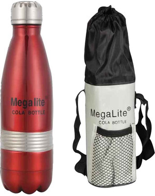 MegaLite Stainless Steel Cola Bottle 1000 Ml Flask (Pack Of 1, Red)