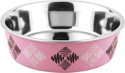 Heureux Bella Stainless Steel Bowl Pink, Pack of 1 Heureux Bella Stainless Steel Bowl Pink, Pack of 1