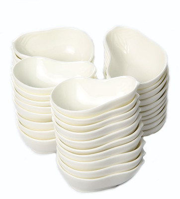 55% OFF on Cynopal Snack Dish Porcelain Bowl Set White, Pack of 36
