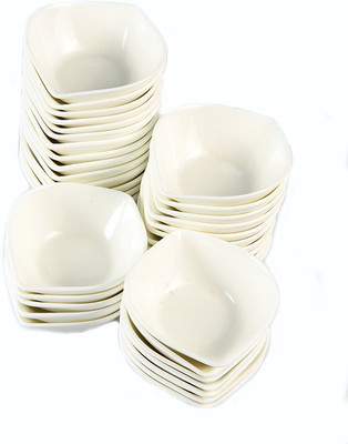 55% OFF on Cynopal Snack Dish Porcelain Bowl Set White, Pack of 36