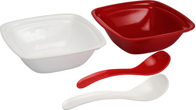 43% OFF on Saflona Polypropylene Bowl Set Red, White, Pack of 2 43% OFF on Saflona Polypropylene Bowl Set Red, White, Pack of 2