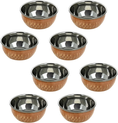 71% OFF on ShalinIndia Copper Bowl Set Gold, Pack of 1