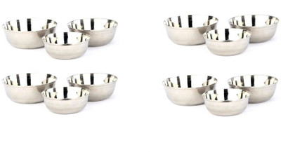 20% OFF on Sunline 22g Mukta Vati 12 Piece Silver Bowl Set Steel, Pack of 12