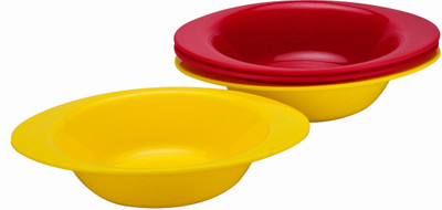 44% OFF on Saflona Polypropylene Bowl Set Red, Yellow, Pack of 4