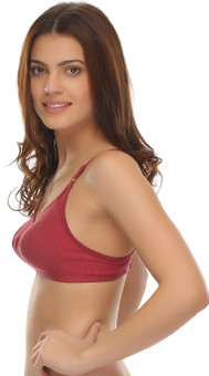 Clovia Soft Comfy Everyday Seamless T-Shirt Bra Women's T-Shirt Maroon Bra