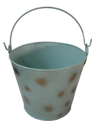 49% OFF on Nanson 3 L Iron Bucket Blue, Gold