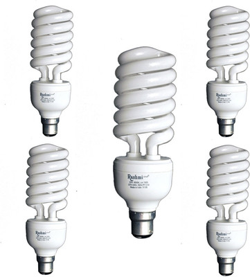 26% OFF on Rashmi SP Lamp B22 Cap 45 W CFL Bulb White, Pack of 5