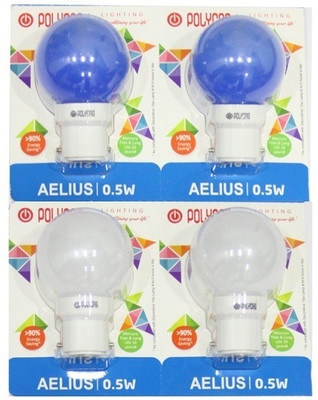 60% OFF on Polycab 0.5 W LED Bulb Blue, White, Pack of 4 60% OFF on Polycab 0.5 W LED Bulb Blue, White, Pack of 4