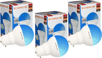 20% OFF on Compact Night Lamp Blue 0.5 W LED Bulb Pack of 3