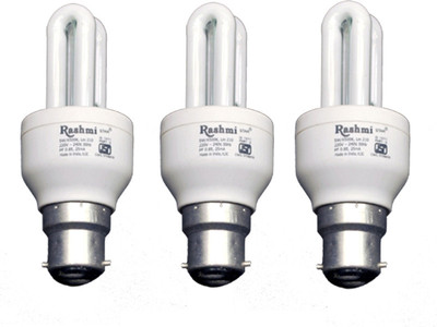 34% OFF on Rashmi 2U Lamp B22 Cap 5 W CFL Bulb White, Pack of 3