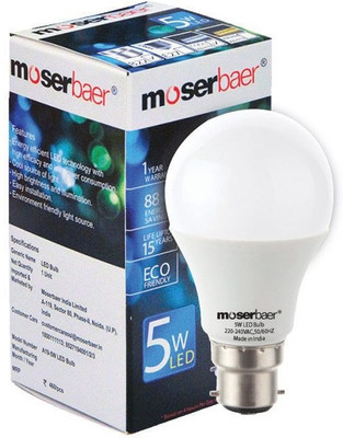 36% OFF on Moserbaer 5 W LED Bulb White 36% OFF on Moserbaer 5 W LED Bulb White