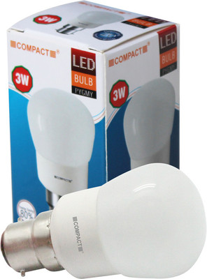 20% OFF on Compact PYGMY B-22 3 W LED Bulb White 20% OFF on Compact PYGMY B-22 3 W LED Bulb White