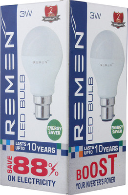 3% OFF on Remen Ultra Efficient 3 W LED Bulb Yellow 3% OFF on Remen Ultra Efficient 3 W LED Bulb Yellow