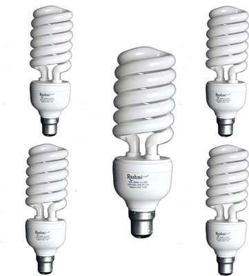 15% OFF on Rashmi SP Lamp B22 Cap 32 W CFL Bulb White, Pack of 5