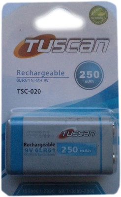 Tuscan 250 mAh 6LR61 NI-MH 9V camera_battery_charger Tuscan 250 mAh 6LR61 NI-MH 9V camera_battery_charger