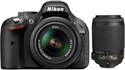 Nikon D5200 (with AF-S 18-55 mm VRII + AF-S 55-200 mm VR II Kit Lens) DSLR Camera