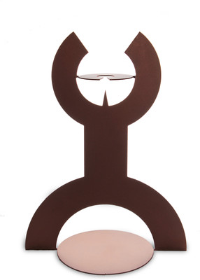 10% OFF on Glazer Metal Art Human Modern Copper Finish Candle Steel 3 - Cup Tealight Holder Brown, Pack of 1