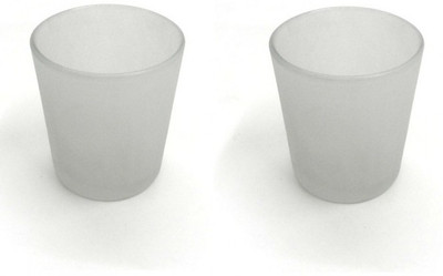 12% OFF on Indian Reverie Glass Tealight Holder White, Pack of 2