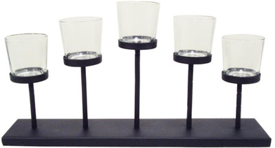 31% OFF on GolMaalShop Iron Tealight Holder Black, Pack of 3