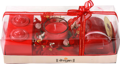 8% OFF on Divyan Classic Candle Gift Set Glass 1 - Cup Tealight Holder Set Red, Pack of 4 8% OFF on Divyan Classic Candle Gift Set Glass 1 - Cup Tealight Holder Set Red, Pack of 4