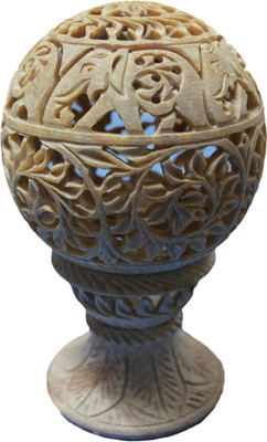 73% OFF on Artist Haat Stoneware Tealight Holder Beige, Pack of 1