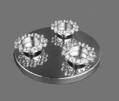 16% OFF on Metallic Kreationz Aluminium, Crystal, Steel 3 - Cup Tealight Holder Steel, Pack of 1 16% OFF on Metallic Kreationz Aluminium, Crystal, Steel 3 - Cup Tealight Holder Steel, Pack of 1