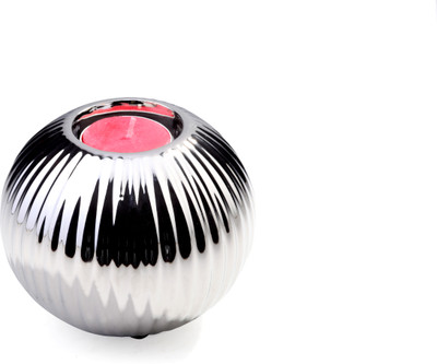 Fennel Ceramic Tealight Holder Silver, Pack of 1 Fennel Ceramic Tealight Holder Silver, Pack of 1