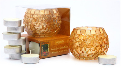 15% OFF on Ragmala Glass Tealight Holder Yellow, Pack of 1 15% OFF on Ragmala Glass Tealight Holder Yellow, Pack of 1