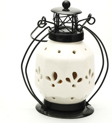 37% OFF on Aapno Rajasthan Classic Pure Lantern with Wrought Ceramic 1 - Cup Tealight Holder Multicolor, Pack of 1