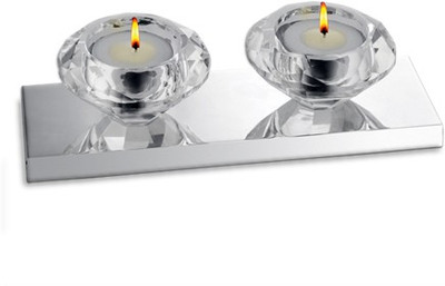 10% OFF on Treta 925 Sterling Silver 2 - Cup Tealight Holder Set Silver, Pack of 2