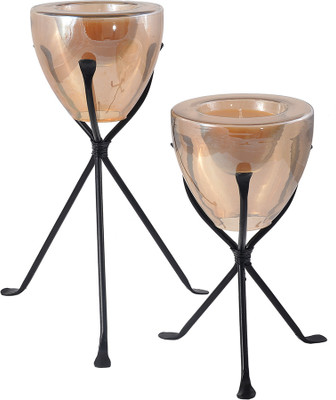 30% OFF on The Yellow Door Glass Candle Holder Set Gold, Pack of 2 30% OFF on The Yellow Door Glass Candle Holder Set Gold, Pack of 2