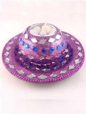 27% OFF on Bagrab Sparkling Tealight Holder With Tray - Purple Aluminium 1 - Cup Tealight Holder Purple, Pack of 1 27% OFF on Bagrab Sparkling Tealight Holder With Tray - Purple Aluminium 1 - Cup Tealight Holder Purple, Pack of 1