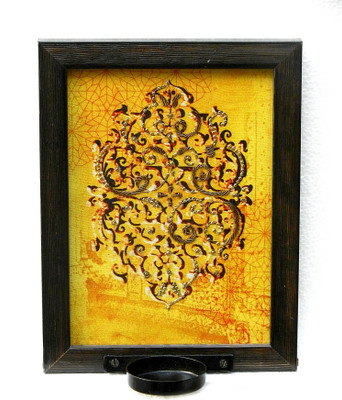 CherryTin Decorated Wooden 1 - Cup Tealight Holder Multicolor, Pack of 1 CherryTin Decorated Wooden 1 - Cup Tealight Holder Multicolor, Pack of 1