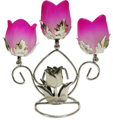 49% OFF on Aadi Shakti Elegant Pink Tulip Glow Steel Candle Holder Set Pink, Pack of 3 49% OFF on Aadi Shakti Elegant Pink Tulip Glow Steel Candle Holder Set Pink, Pack of 3