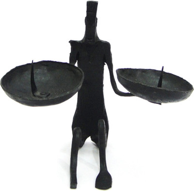 18% OFF on KraftNation Wrought Iron Sitting Man Iron 2 - Cup Tealight Holder Black, Pack of 1 18% OFF on KraftNation Wrought Iron Sitting Man Iron 2 - Cup Tealight Holder Black, Pack of 1