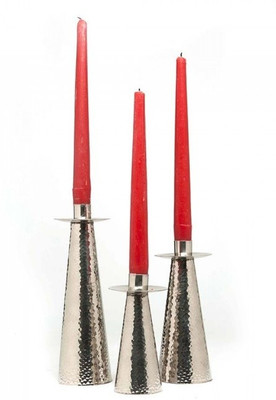 16% OFF on Indian Reverie Aluminium Candle Holder Set Silver, Pack of 2