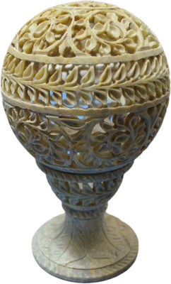 70% OFF on Artist Haat Stoneware Tealight Holder Beige, Pack of 1