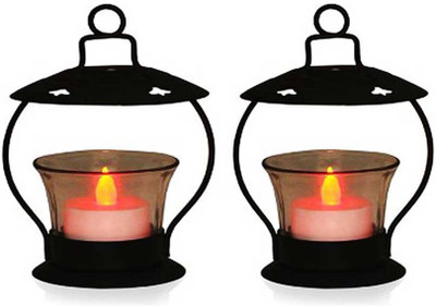 61% OFF on Skycandle Iron, Glass 2 - Cup Tealight Holder White, Pack of 2