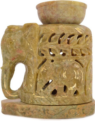 20% OFF on Kriti Creations Coloured Stone Aroma Lamps Stoneware 1 - Cup Tealight Holder Yellow, Pack of 1