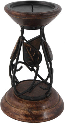 19% OFF on Craft Art India Wooden Candle Holder Brown, Pack of 1 19% OFF on Craft Art India Wooden Candle Holder Brown, Pack of 1