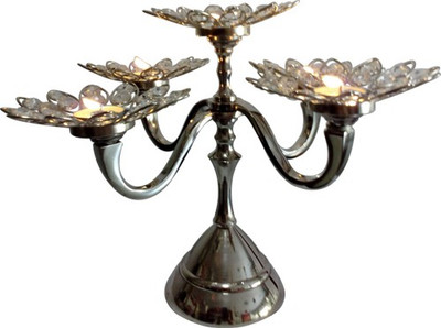 50% OFF on Decor8 Aluminium 5 - Cup Candle Holder Silver, Pack of 1