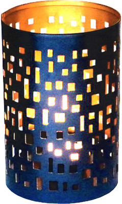 40% OFF on Elante MTL007 Iron 1 - Cup Tealight Holder Blue, Pack of 2